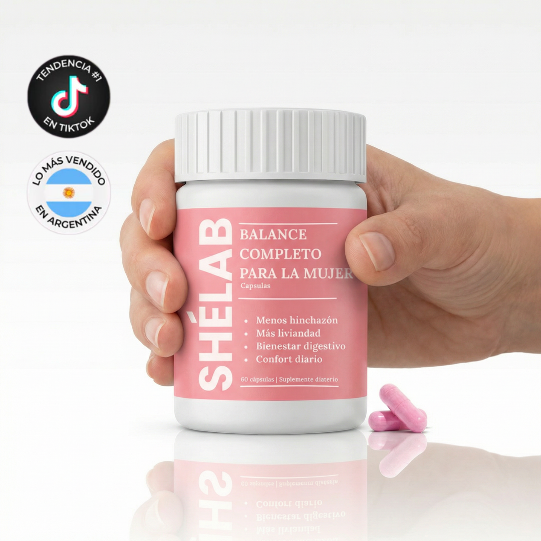 SHÉLAB® | Menos hinchazón y más liviandad | 60 cápsulas